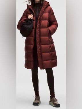 NWOT New Lululemon Featherweight 900-Down-Fill Long Puffer Jacket Rockwood